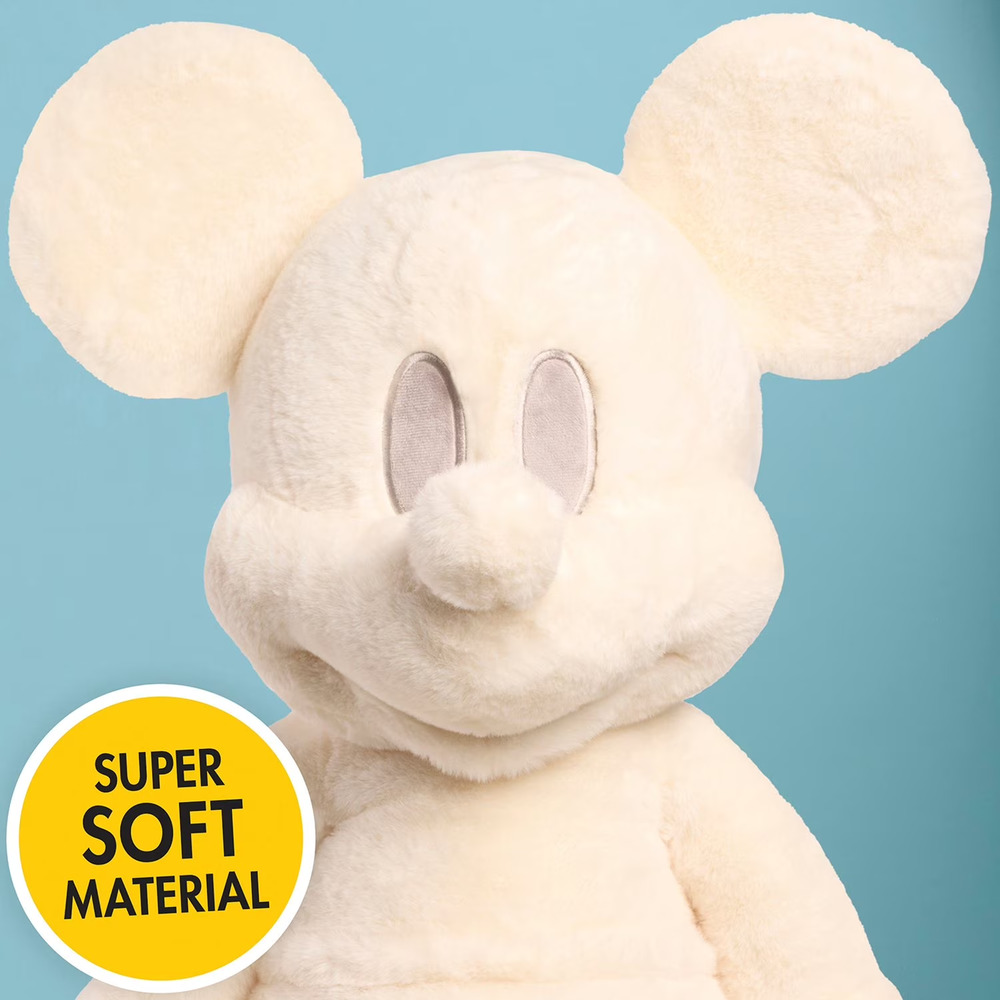 NEW Disney Classic Mickey Mouse 40" Monochromatic Jumbo Plush - Cream - Picture 3 of 5